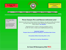 Tablet Screenshot of pecoscanyonfire.org